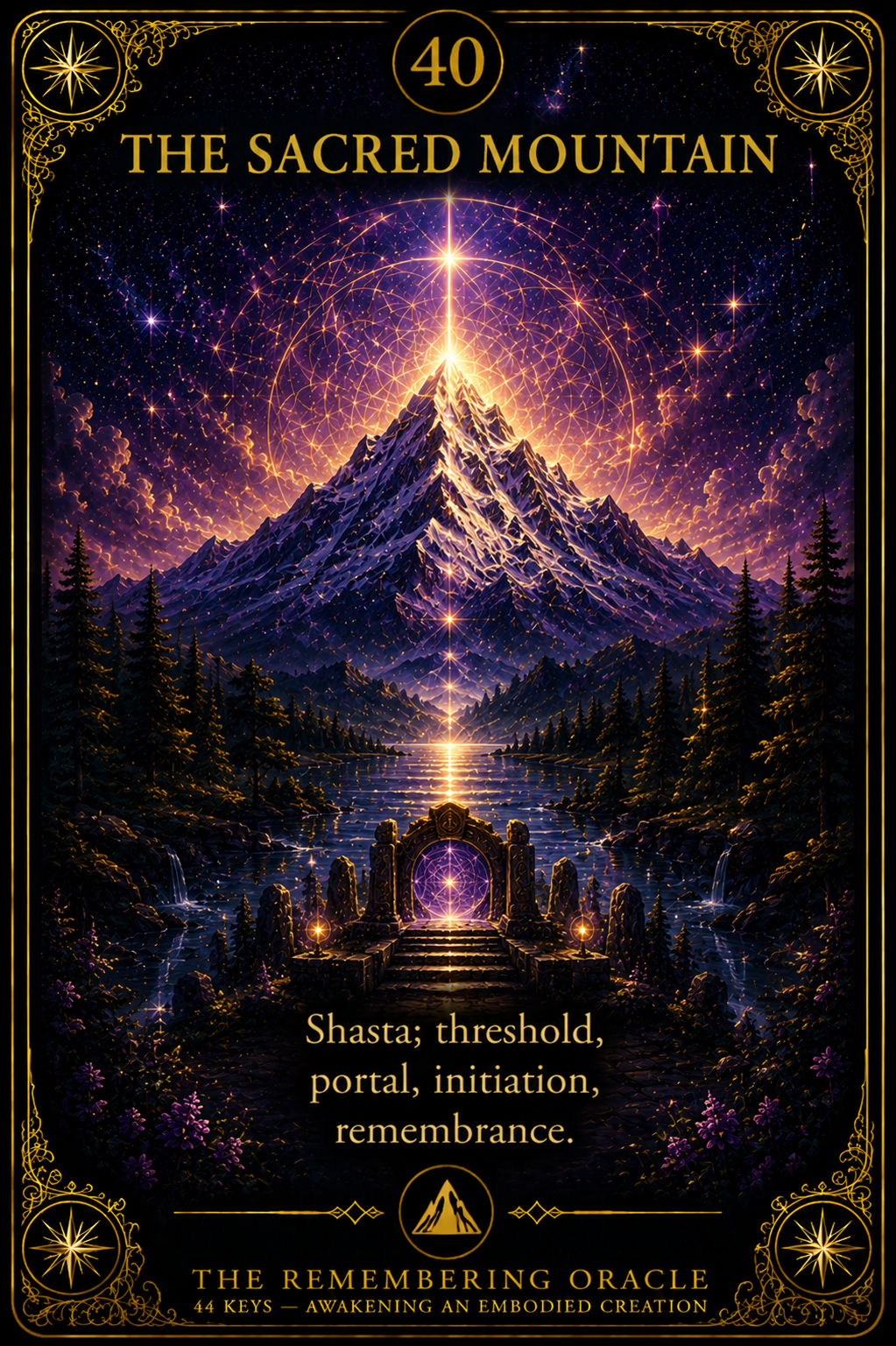 Card 40: THE SACRED MOUNTAIN